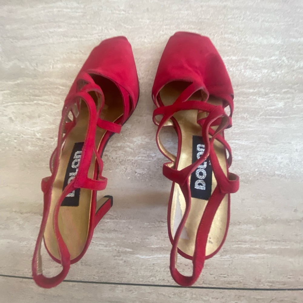 Dolan Women Red Suede Heels $119